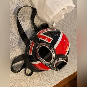 🇬🇧🏍️ British UK Union Jack Motorcycle Helmet Backpack Crossbody Shoulder…
